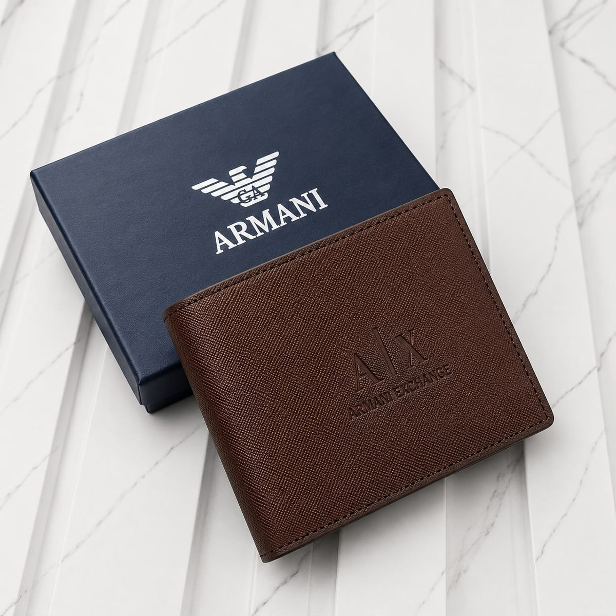 Armani wallet with box & bag